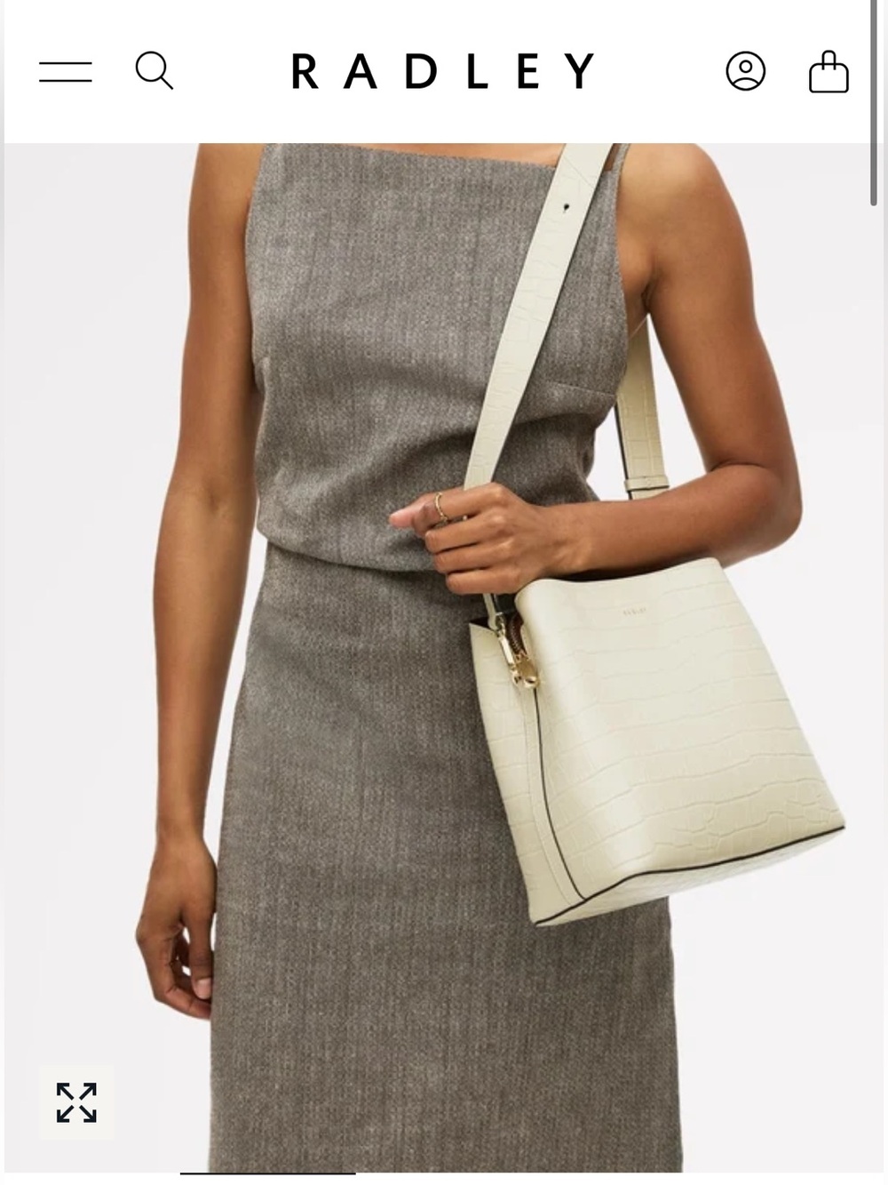 Dukes Place
Medium Compartment Cross Body
RADLEY LONDON Cream Croc-Embossed